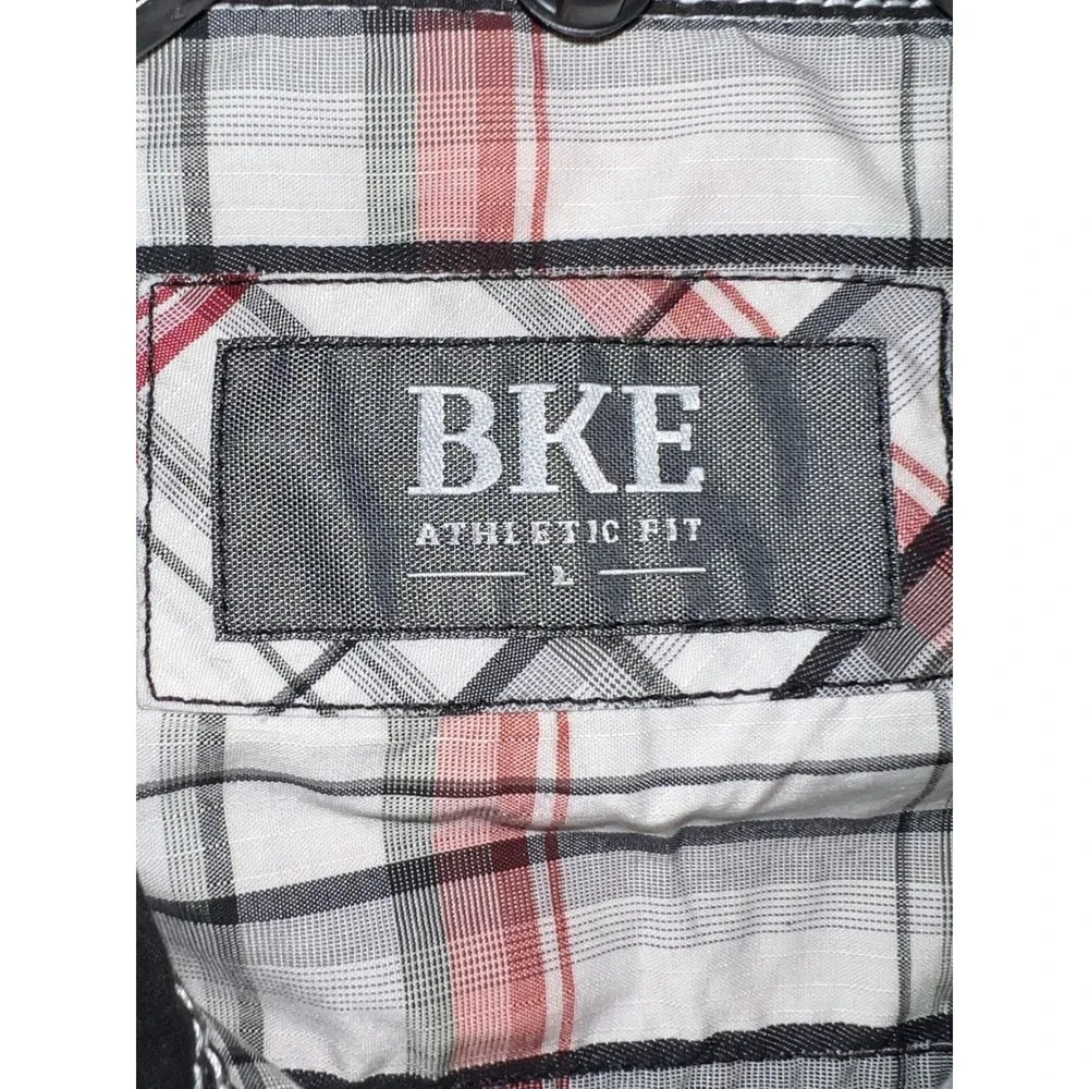 BKE Athletic Fit Mens Large Plaid Long Sleeve Button Pearl Snap Shirt
